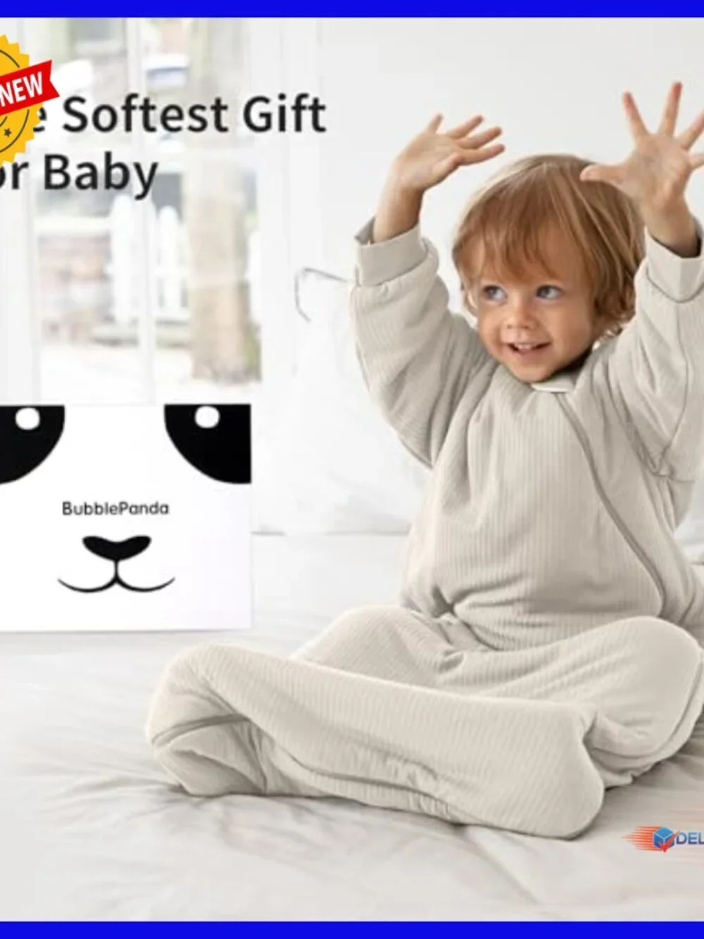 Long Sleeve Bamboo Sleep Sack 12-18 Months Winter Wearable Blanket Unisex